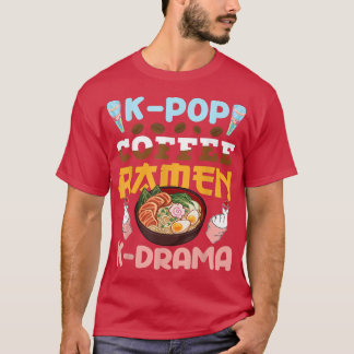 T-shirt K-pop Coffee Ramen K-Drama Japanese Noodles Bowl G