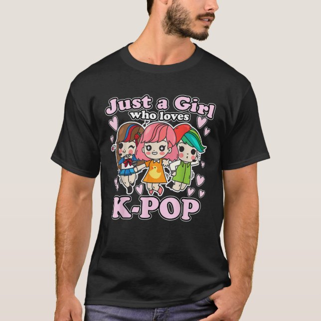 T-shirt K Pop Corée Musique populaire Saranghae Merchandis (Devant)