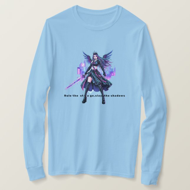 T-shirt K-Pop Demon Queen – Neon Idol Warrior (Design devant)