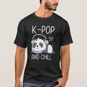 T-shirt K-Pop Et Chill Panda Coréen Musique K-Drama Cute 