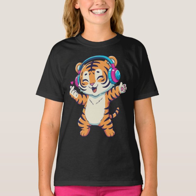 T-shirt K-pop Music Tiger Dancing (Devant)