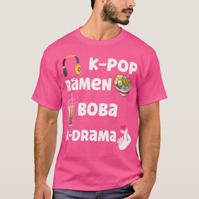 T-shirt K-Pop Ramen Boba K-Drama K-Pop (Devant)