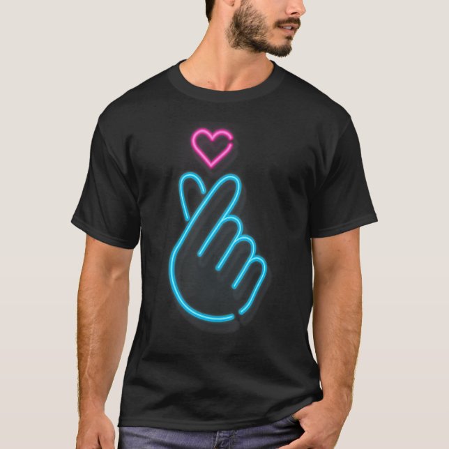 T-shirt K- Pop Shirt Korean Music Lovers Hand Heart K-Dram (Devant)
