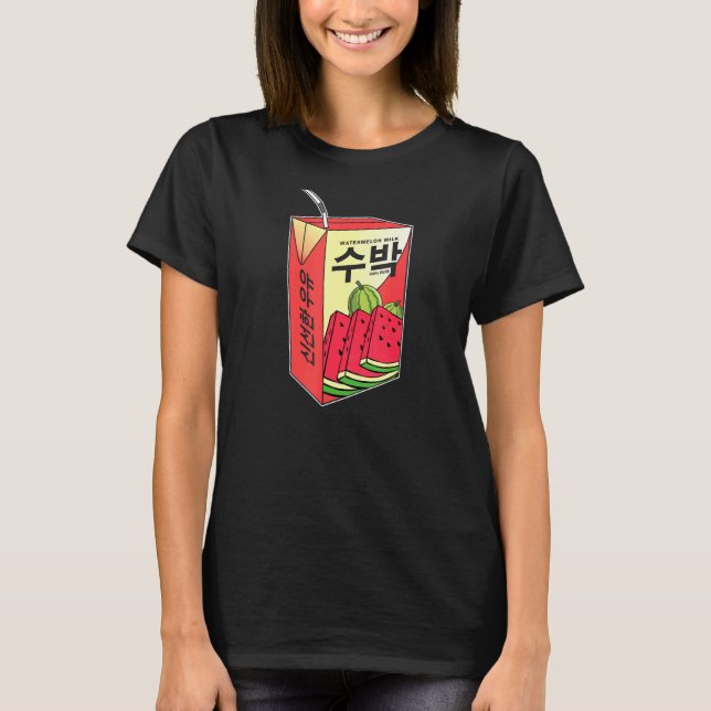 T-shirt K Pop Watermelon Boire Corée Kpop Korean Boisson (Devant)