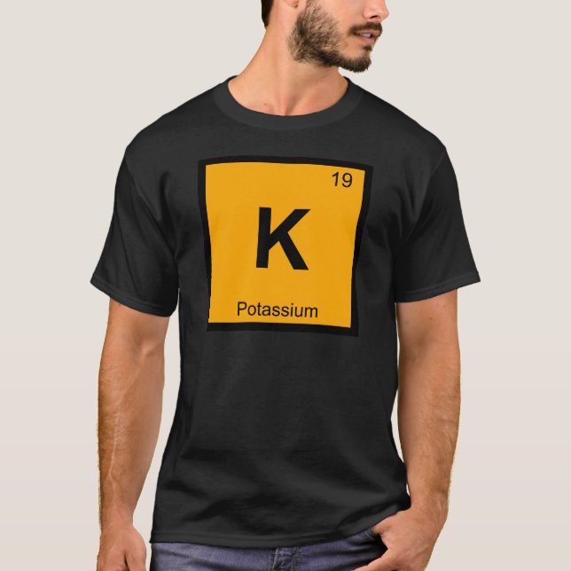 T-shirt K - Symbole de tableau périodique de la chimie du  (Devant)