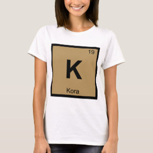 T-shirt K - Symbole du tableau périodique de la chimie mus