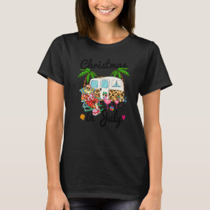 T-shirt Ka13 Leopard Camping Rv Noël En Juillet Camper X