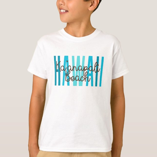 T-shirt Ka'anapali Beach Hawaii (Océan) (Devant)