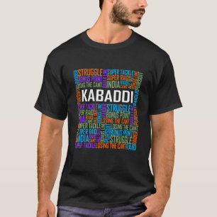 T-shirt Kabaddi Mots pour le joueur d'amour Kabaddi Sport 