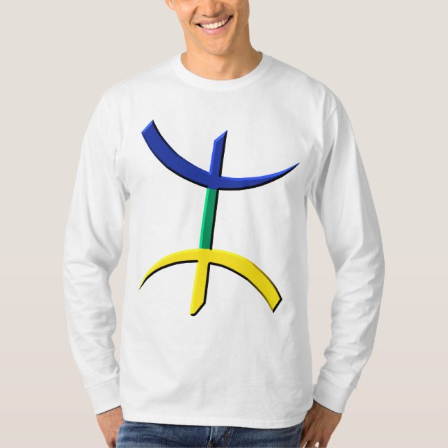 T-shirt kabyle de tricolore d'aza (Devant)