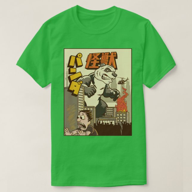 T-shirt Kaiju Panda cadeau japonais monstre (Design devant)