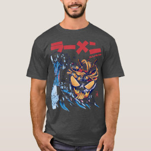 T-shirt Kaiju Ramen Grande vague de Kanagawa nourriture ja