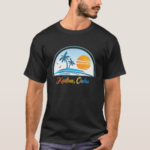 T-shirt Kailua, Oahu HI Hawaii Souvenir Palm Tree Surfer G