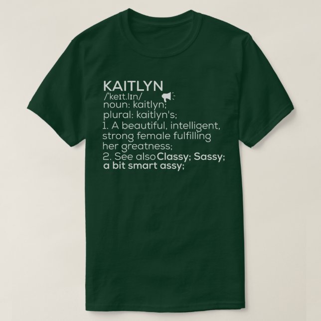 T-shirt Kaitlyn Nom Kaitlyn Définition Kaitlyn Femme Nam (Design devant)