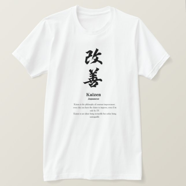 T-shirt Kaizen - Thé graphique de philosophie japo (Design devant)