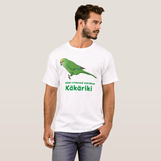 T-shirt Kakariki à couronne jaune (Devant entier)