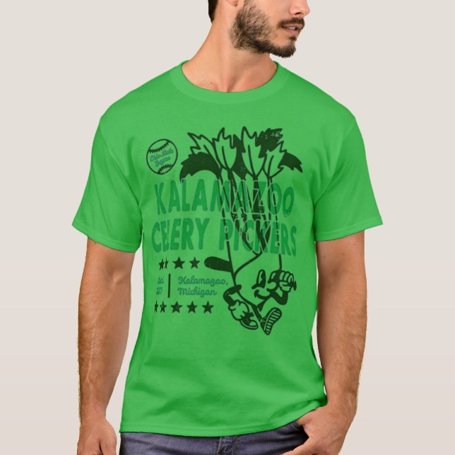 T-shirt Kalamazoo Celery Pickers - Michigan - Vintage Defu (Devant)