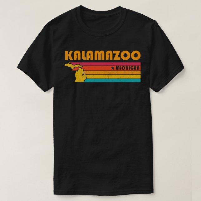 T-shirt Kalamazoo Michigan Vintage Souvenir (Design devant)