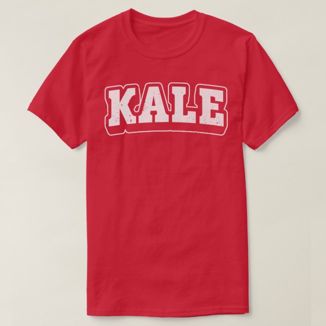 T-shirt Kale Distressed Powered Par Légume Funny Vegetaria (Design devant)