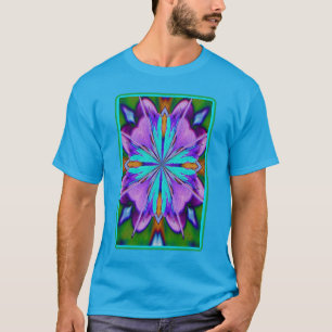 T-shirt Kaleidoscope Abstrait Violet Et Turquoise