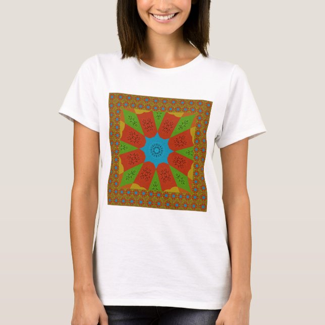 T-shirt Kaleidoscope Bloom Une Vibrante couleur d'impressi (Devant)