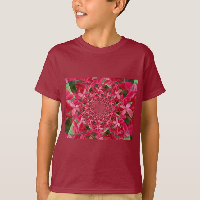 T-shirt Kaleidoscope de Crimson : Blood Milkweed Flower Ar (Devant)
