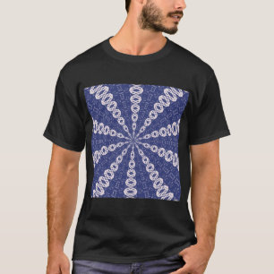 T-shirt Kaleidoscope de Mitochondries Bleu Marine et Rose