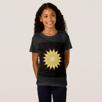 Kaleidoscope Design Bright Yellow Star