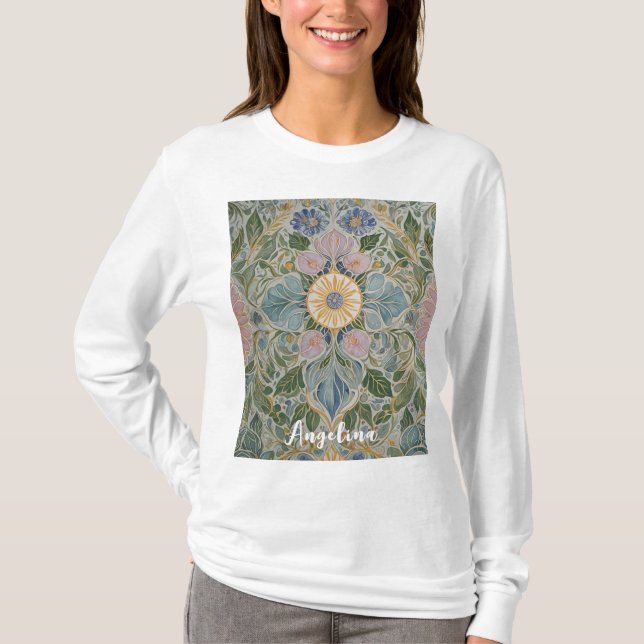 T-shirt Kaleidoscope floral Personnalisé (Devant)
