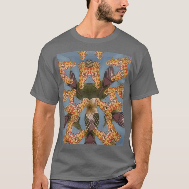 T-shirt Kaleidoscope Giraffe Mandala : Safari Art Abstrait (Devant)