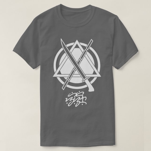 T-shirt Kali Arnis Eskrima  Filipino Baybayin Never Yield  (Design devant)