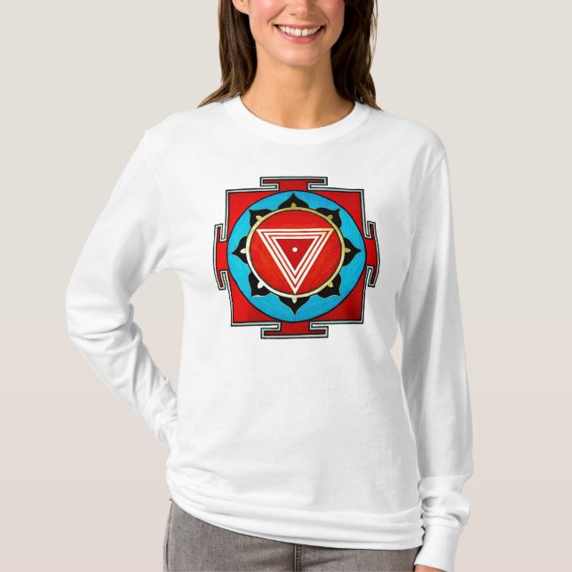 T-shirt Kali Yantra des femmes hoody (Devant)