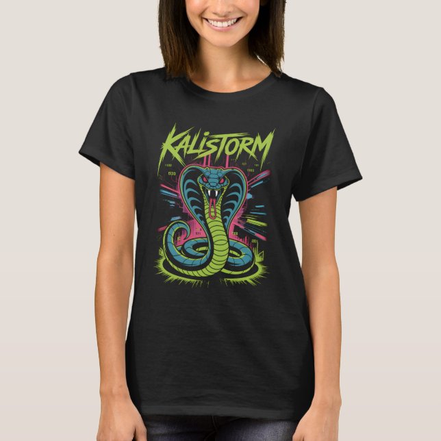 T-shirt KALISTORM – Conception technique de graffiti Cyber (Devant)
