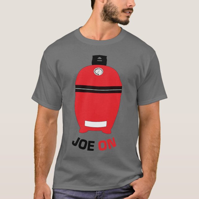 T-shirt Kamado 'Joe ON' Red BBQ Grilling Low and Slow T-Sh (Devant)