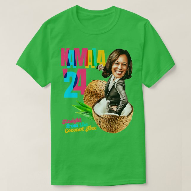 T-shirt Kamala 2024 Arbre à noix de coco (Design devant)