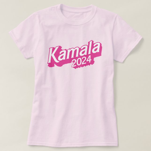 T-shirt Kamala 2024 rose (Design devant)