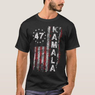 T-shirt Kamala 47 Kamala47 Président Usa America Drapeau 2