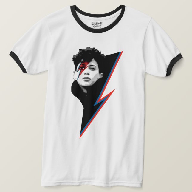 T-SHIRT KAMALA - BOWIE - BOULON ÉCLAIRANT (Design devant)