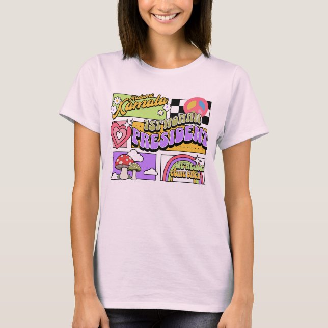 T-shirt Kamala Harris 1ère femme Présidente Inauguration (Devant)