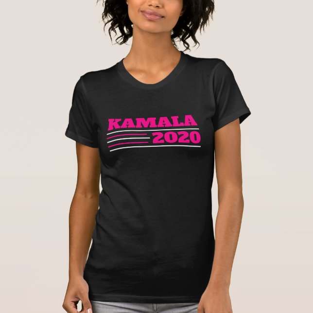 T-shirt Kamala Harris 2020 rose et blanc (Devant)
