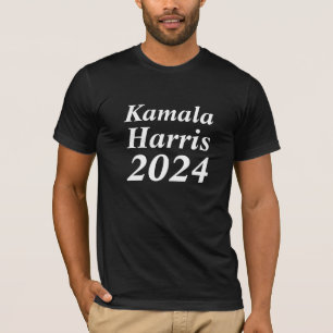 T-shirt Kamala Harris 2024 Nom personnalisé et année noire