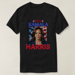 T-shirt Kamala Harris 2024 Rouge, Blanc et Bleu