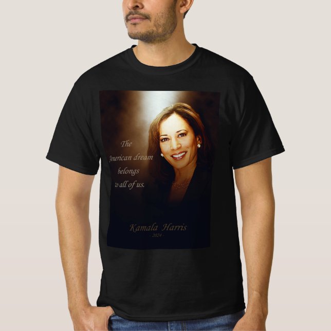 T-shirt Kamala Harris. American Dream appartient à nous to (Devant)
