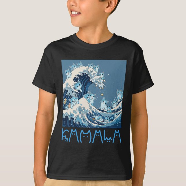 T-shirt Kamala Harris Blue Cats Wave - Drôle Pour Le Propr (Devant)