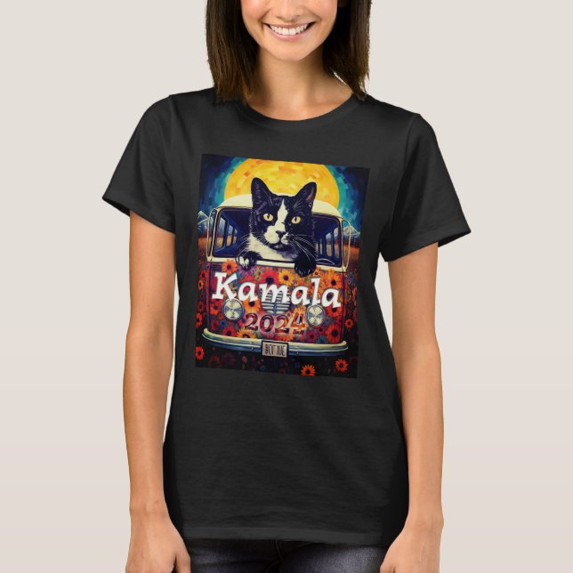 T-shirt Kamala Harris Chat (Devant)