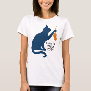 T-shirt Kamala Harris Chat avec Rat orange