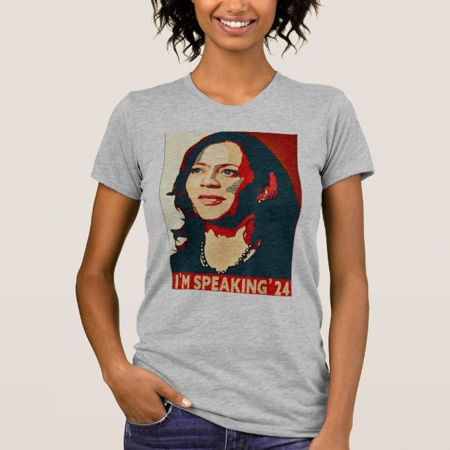 T-shirt Kamala Harris Drôle Je parle24 (Devant)