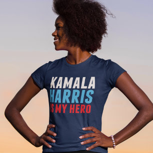 T-shirt Kamala Harris est Mon Héros Femmes Bleues