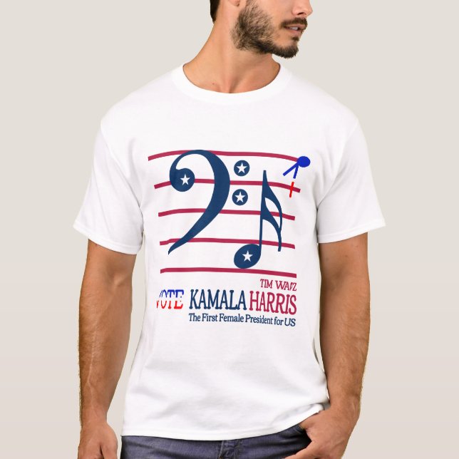 T-shirt Kamala Harris et Tim Walz (Devant)