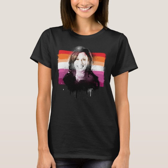 T-Shirt Kamala Harris Fierté Lesbienne (Devant)